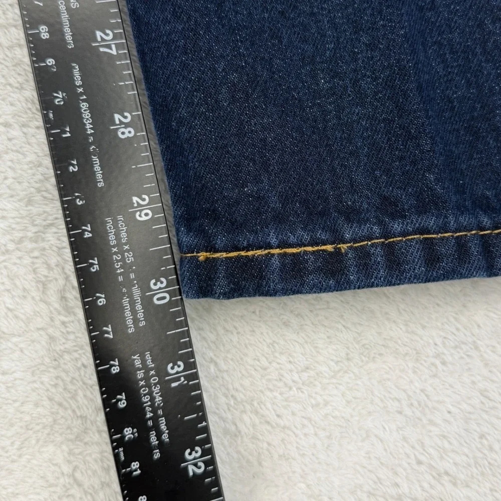Levi 505 Regular Fit Jeans Men 32x30 Dark Wash Straight Leg Denim Casual Work